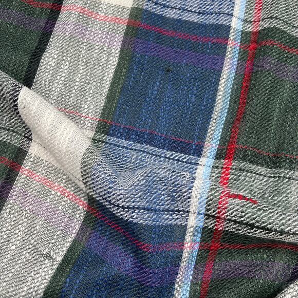 Steve Madden Large Plaid Gauze Knit Scarf - Picture 9 of 9